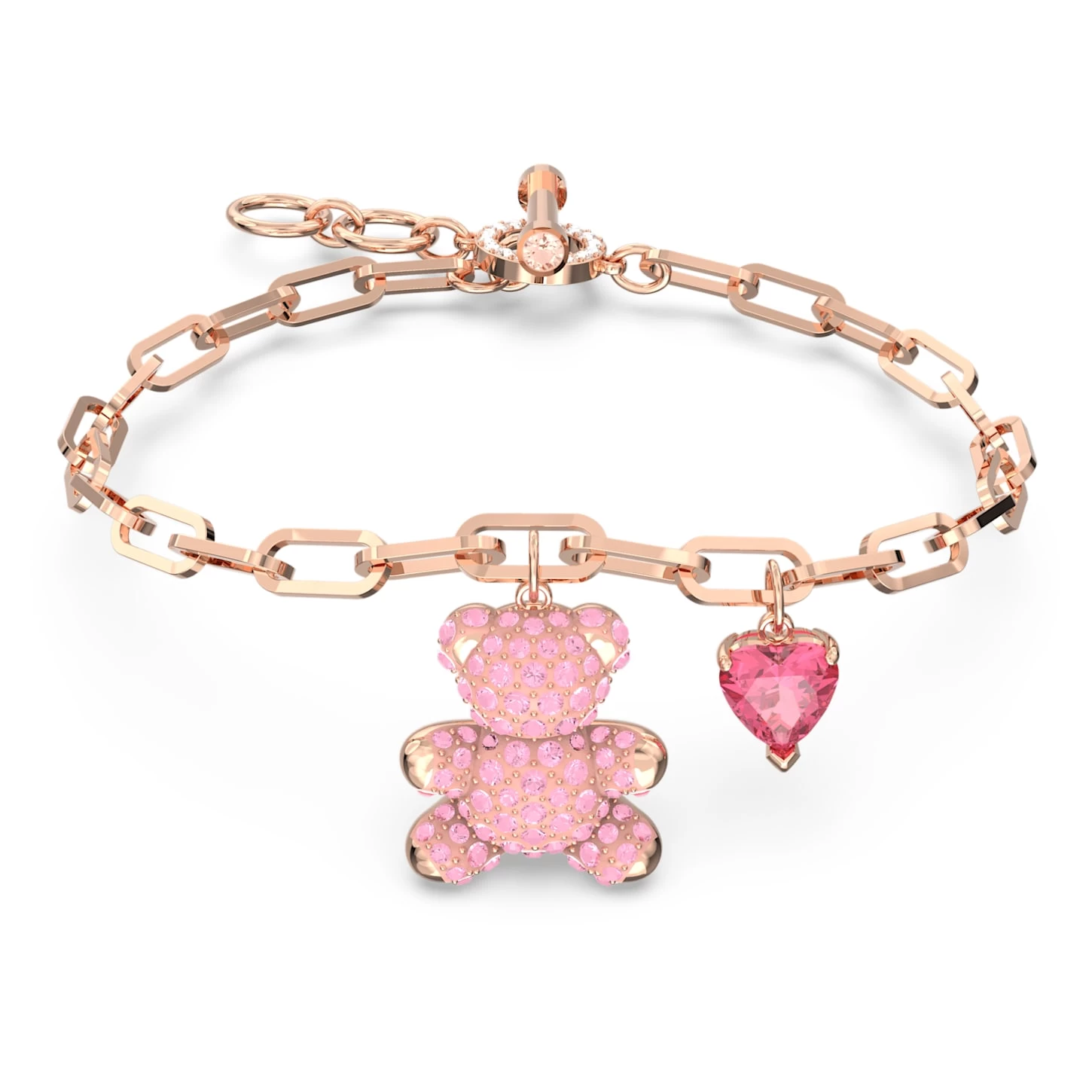 Swarovski Teddy Bracelet Bear, Pink, Rose Gold-tone Plated - Image 2