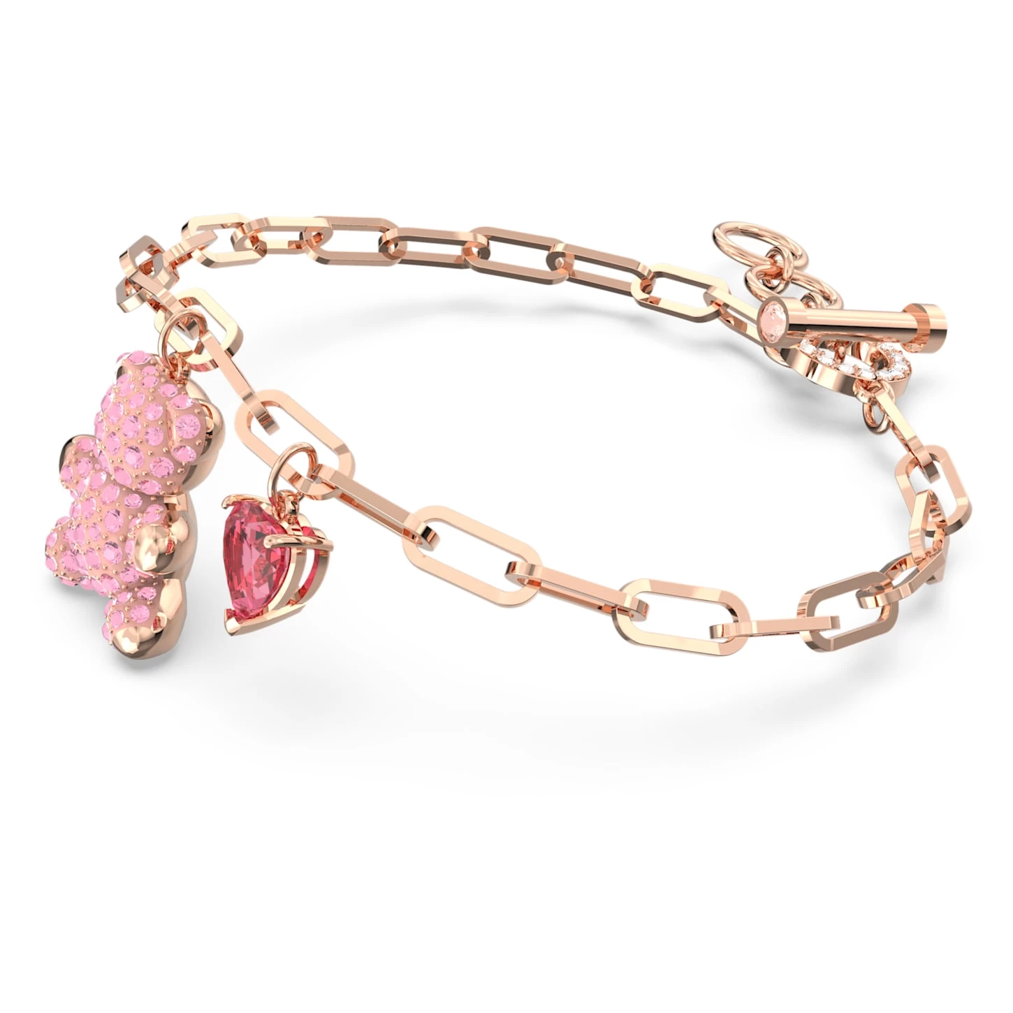 Swarovski Teddy Bracelet Bear, Pink, Rose Gold-tone Plated - Image 5