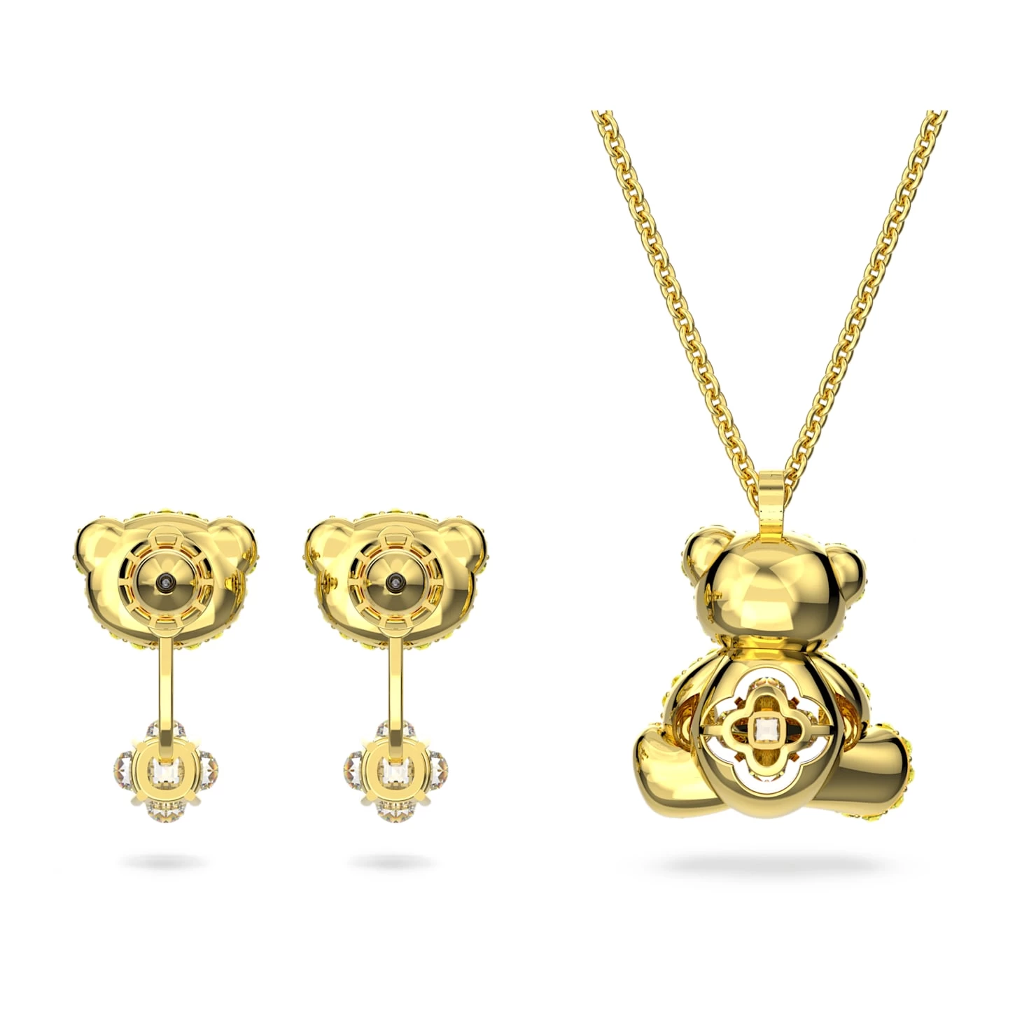 Swarovski Teddy Set Bear, Yellow, Gold-tone Plated - Image 5