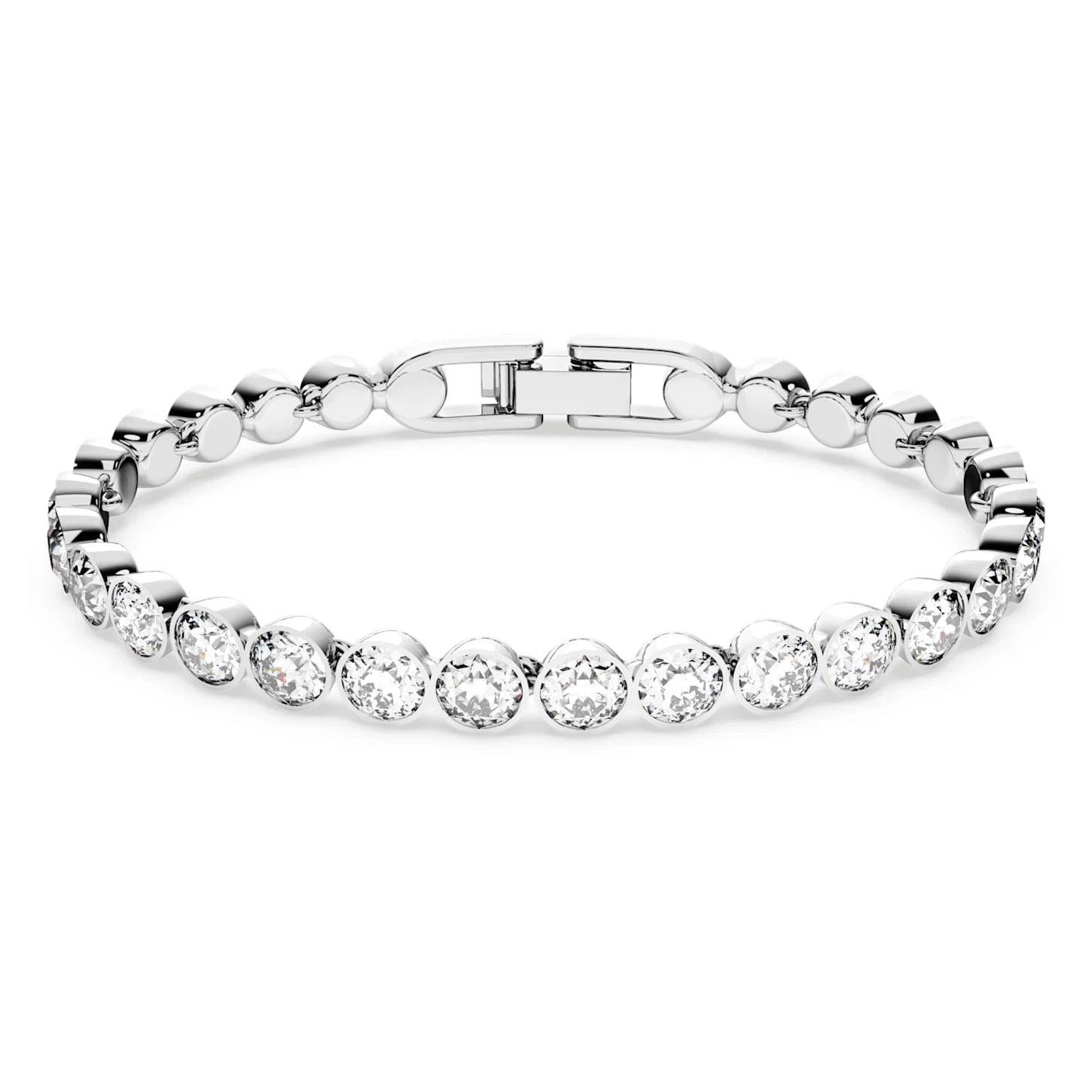 Swarovski Tennis Bracelet Round Cut, White, Rhodium Plated - Image 2