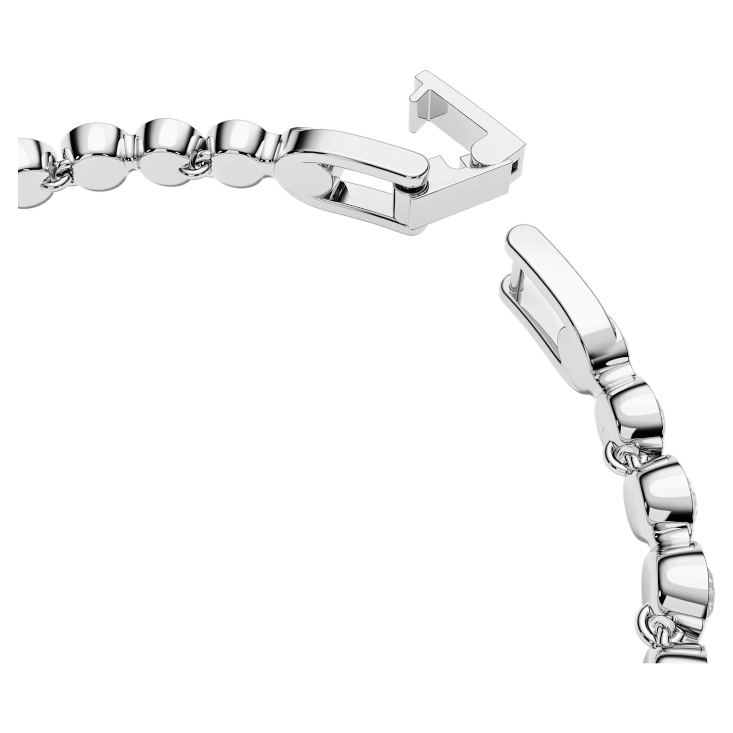 Swarovski Tennis Bracelet Round Cut, White, Rhodium Plated - Image 4