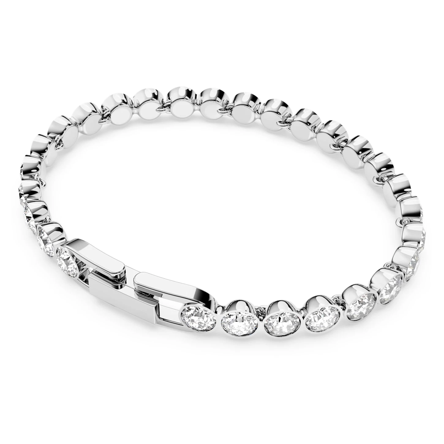 Swarovski Tennis Bracelet Round Cut, White, Rhodium Plated - Image 5