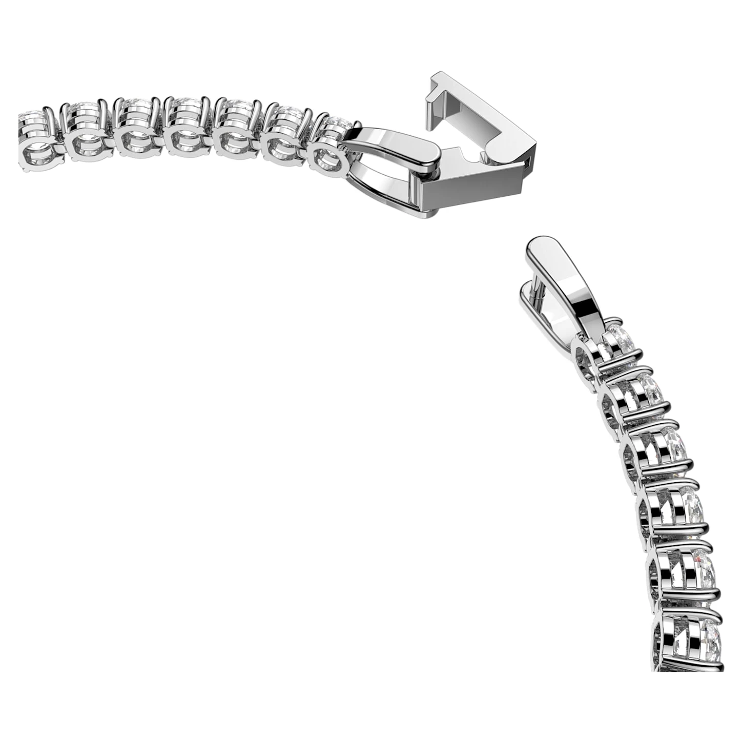Swarovski Tennis Deluxe Bracelet Round Cut, White, Rhodium Plated - Image 4