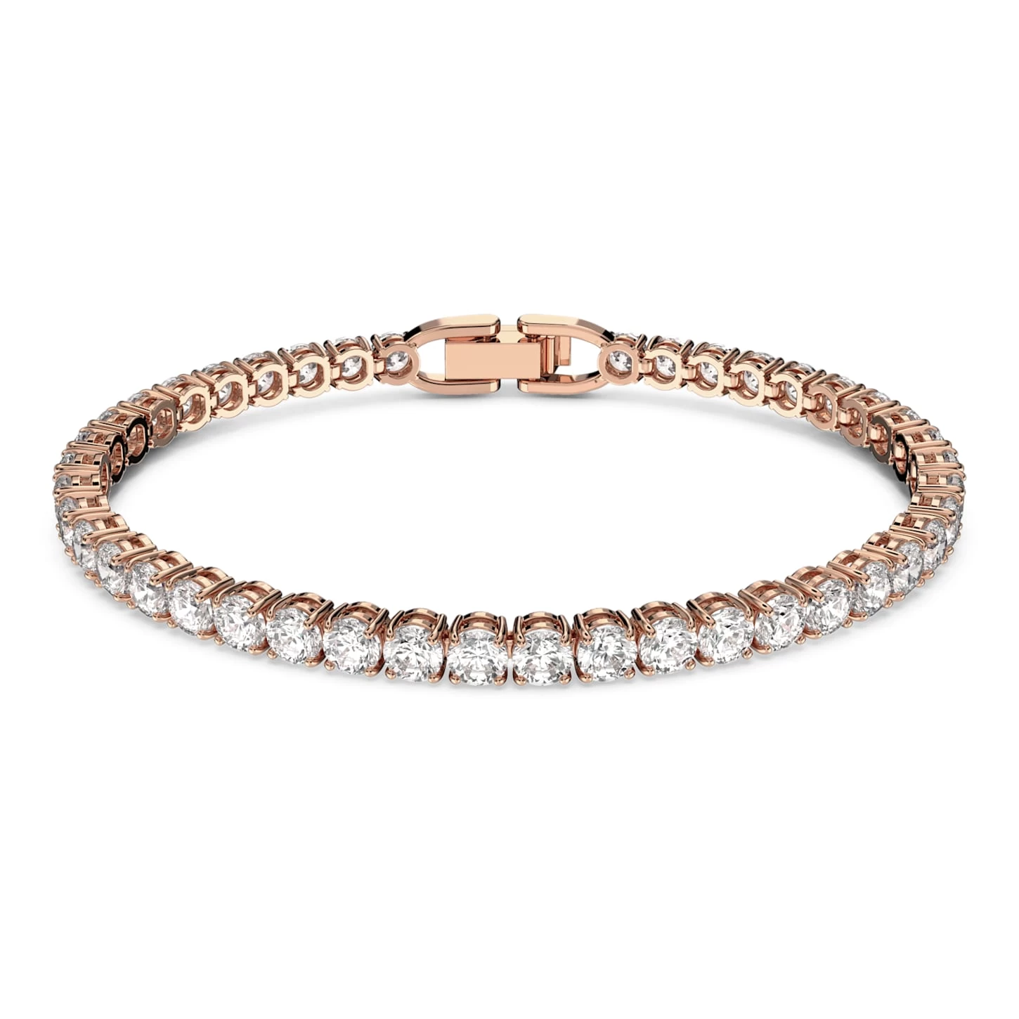 Swarovski Tennis Deluxe Bracelet Round Cut, White, Rose Gold-tone Plated - Image 2