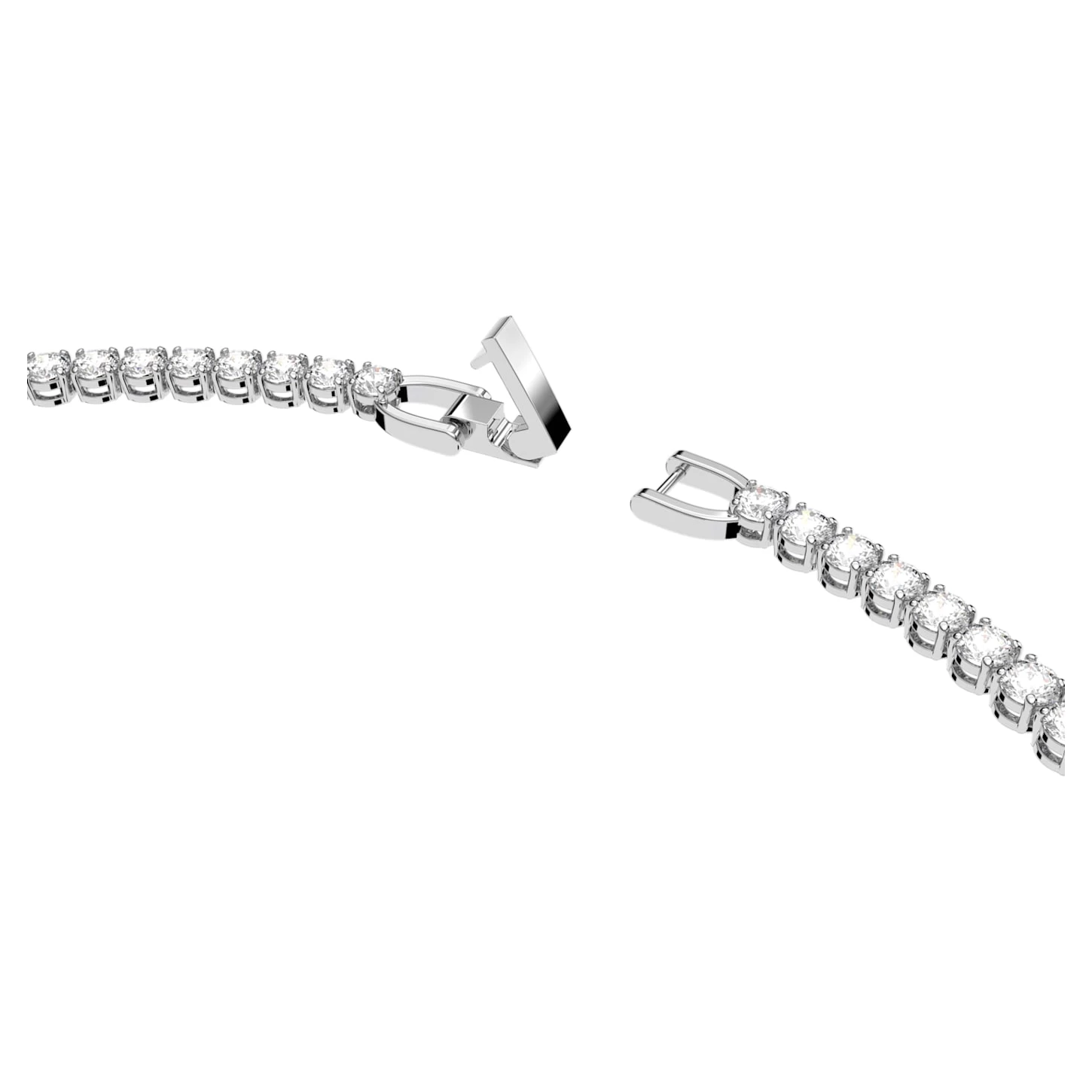 Swarovski Tennis Deluxe Set Round Cut, White, Rhodium Plated - Image 5