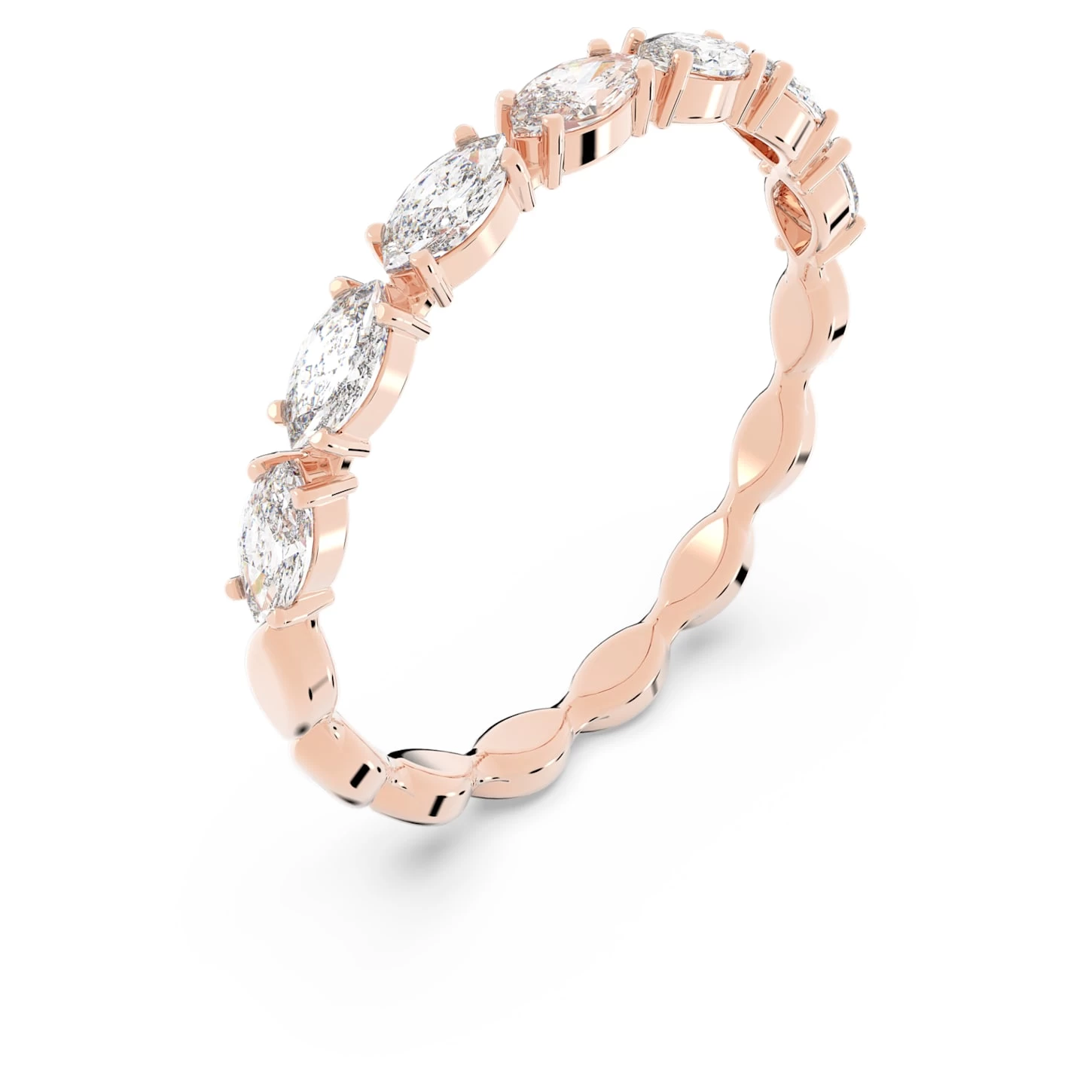 Swarovski Vittore Ring Marquise Cut, White, Rose Gold-tone Plated - Image 3