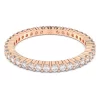 Swarovski Vittore Ring Round Cut, White, Rose Gold-tone Plated