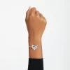 Swarovski Volta Bracelet Heart, White, Rhodium Plated