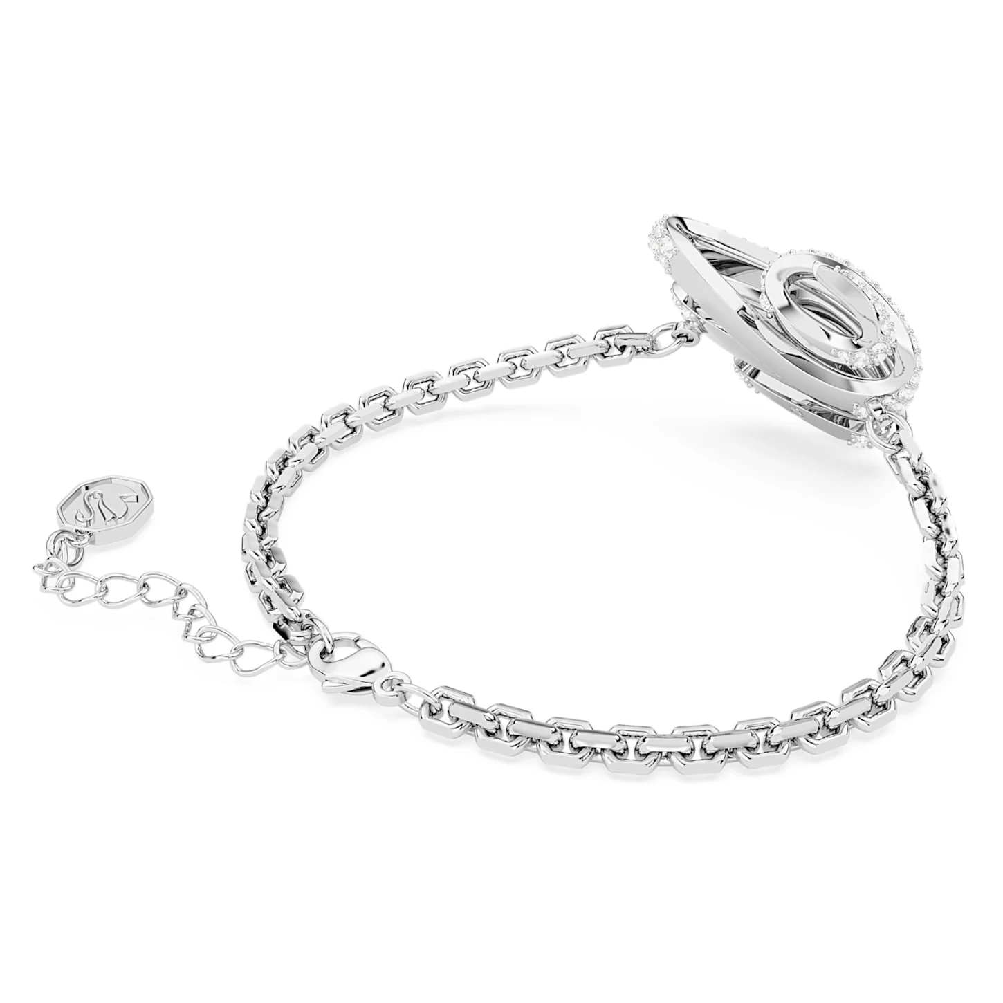 Swarovski Volta Bracelet Heart, White, Rhodium Plated - Image 5