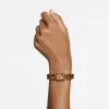 Swarovski Watch Octagon Cut Bracelet, Brown, Champagne Gold-tone Finish